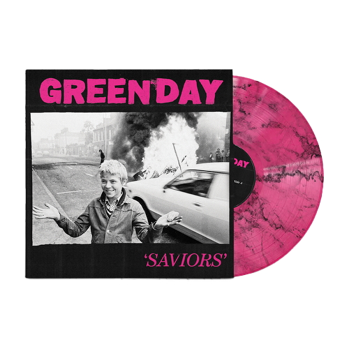 Green Day - Saviors Indie Exclusive Pink & Black Marble